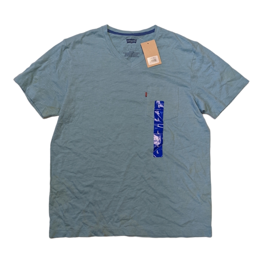 Men's Levi's Short Sleeve tee shirt reef waters blue large